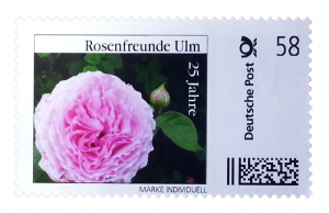 Briefmarke 25 Jahre Rosenfreunde Ulm